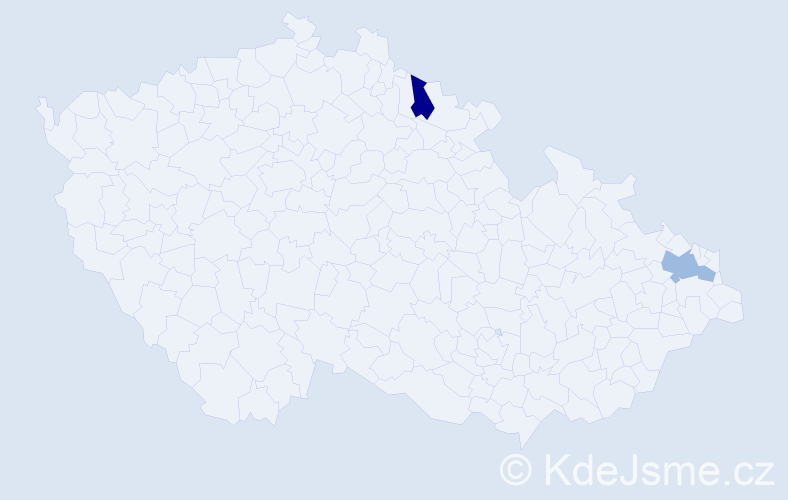Příjmení: 'Raczko', počet výskytů 6 v celé ČR
