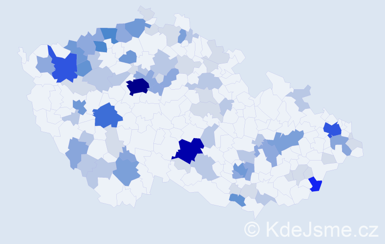 Příjmení: 'Ritter', počet výskytů 253 v celé ČR