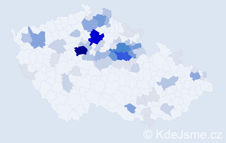 Příjmení: 'Bahníková', počet výskytů 217 v celé ČR