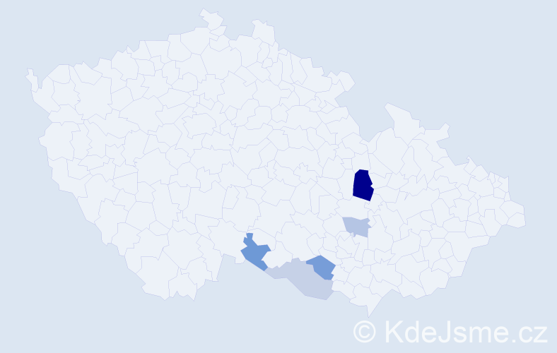 Příjmení: 'Ressek', počet výskytů 8 v celé ČR