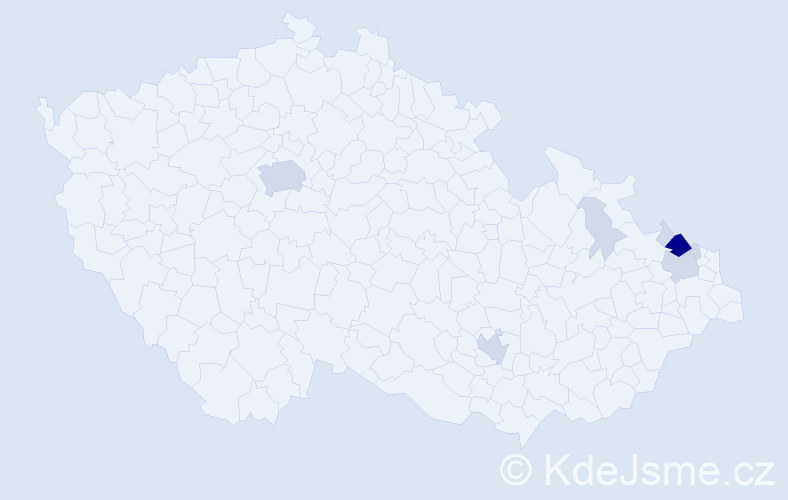 Příjmení: 'Gai', počet výskytů 22 v celé ČR