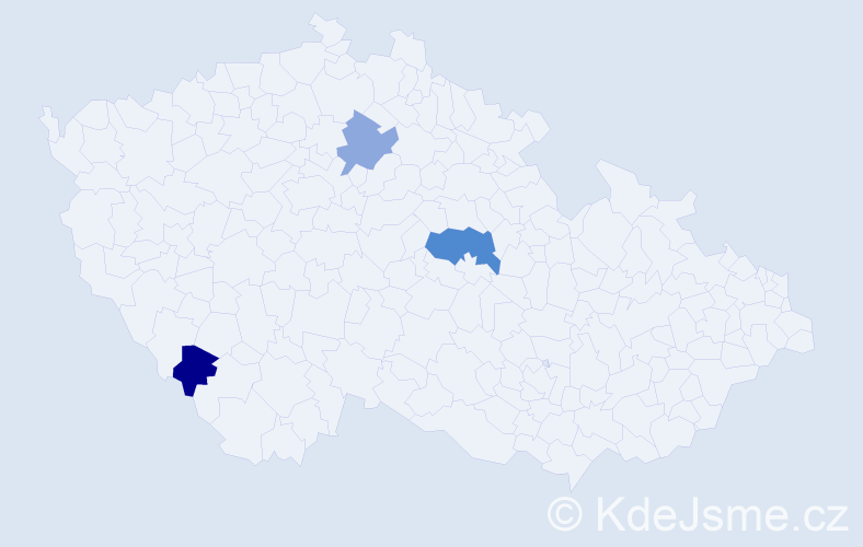Příjmení: 'Kukuricová', počet výskytů 4 v celé ČR