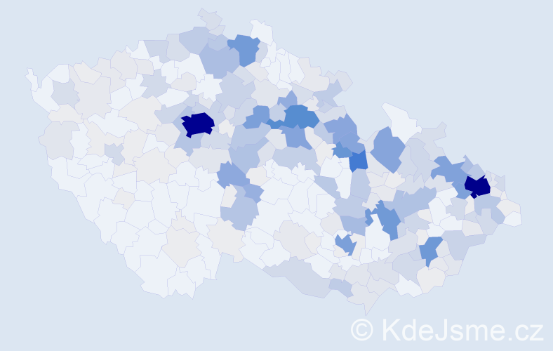Příjmení: 'Langrová', počet výskytů 1245 v celé ČR