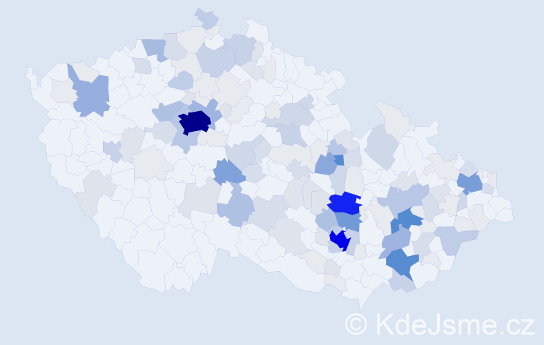 Příjmení: 'Borek', počet výskytů 567 v celé ČR