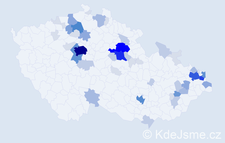 Příjmení: 'Malíř', počet výskytů 183 v celé ČR