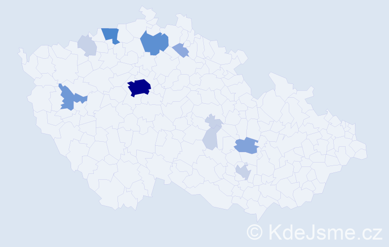 Příjmení: 'Seko', počet výskytů 36 v celé ČR