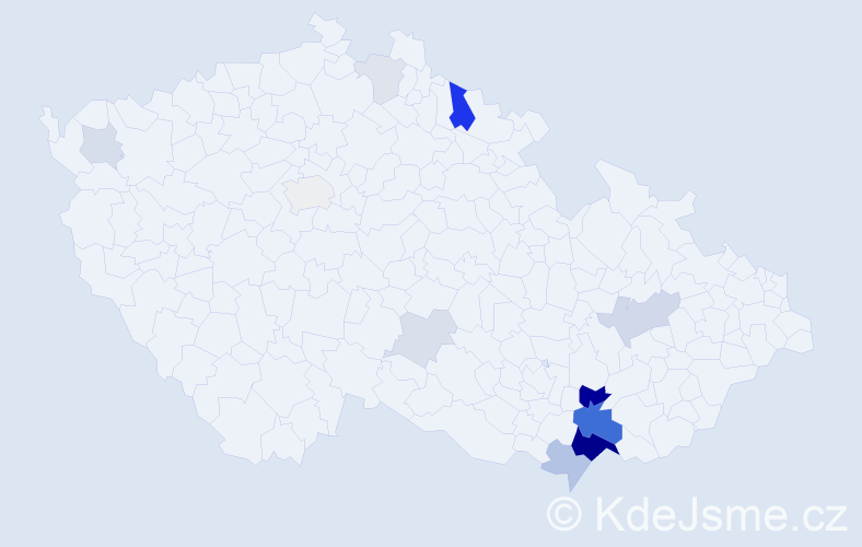 Příjmení: 'Rylka', počet výskytů 41 v celé ČR