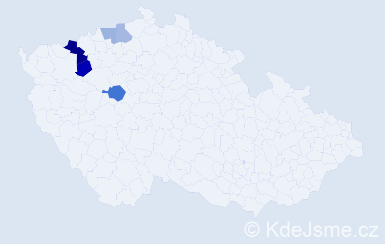 Příjmení: 'Zaržická', počet výskytů 8 v celé ČR
