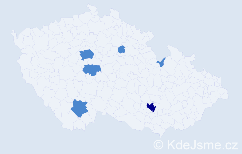 Příjmení: 'Zachariev', počet výskytů 8 v celé ČR