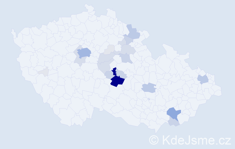 Příjmení: 'Pecnová', počet výskytů 90 v celé ČR