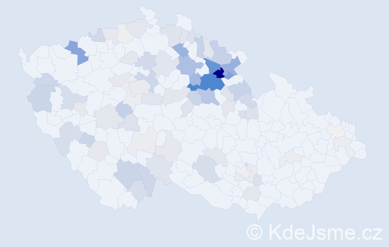 Příjmení: 'Voltr', počet výskytů 262 v celé ČR