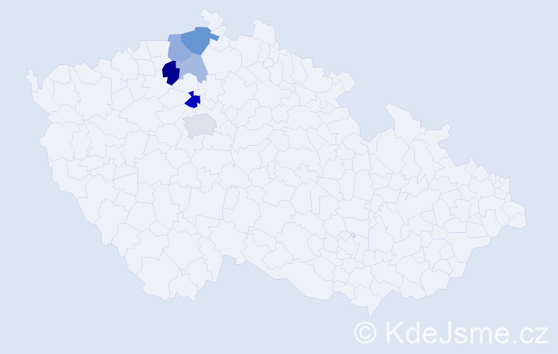 Příjmení: 'Bžunková', počet výskytů 15 v celé ČR