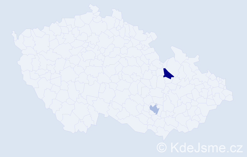 Příjmení: 'Breknarová', počet výskytů 2 v celé ČR