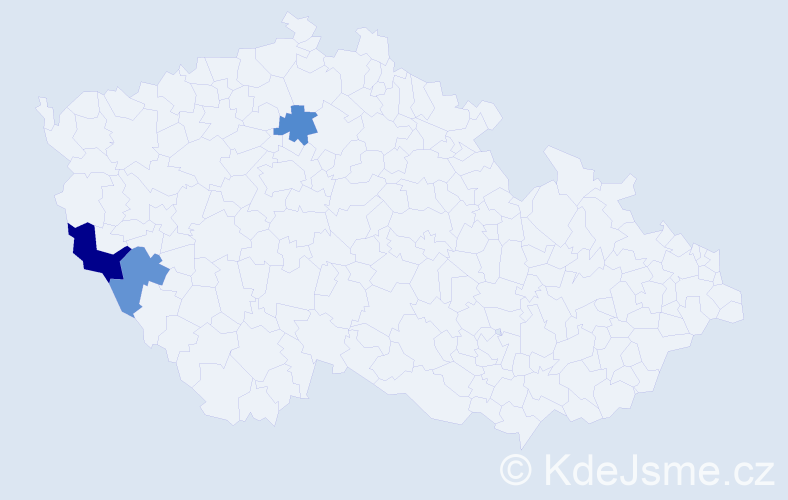Příjmení: 'Gerbergová', počet výskytů 4 v celé ČR
