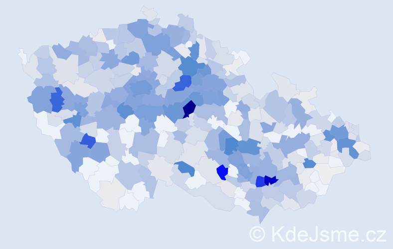 Příjmení: 'Havránek', počet výskytů 2169 v celé ČR