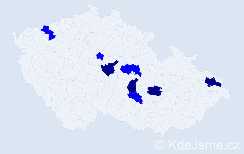 Příjmení: 'Renáčová', počet výskytů 14 v celé ČR