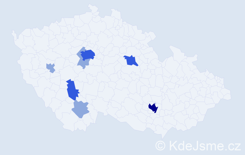 Příjmení: 'Preussová', počet výskytů 17 v celé ČR