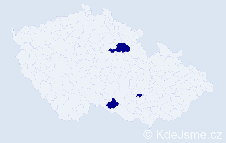 Příjmení: 'Ocelník', počet výskytů 3 v celé ČR