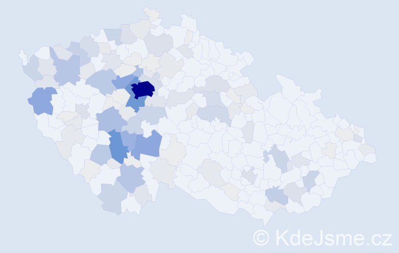 Příjmení: 'Márová', počet výskytů 491 v celé ČR
