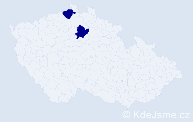 Příjmení: 'Gočik', počet výskytů 2 v celé ČR