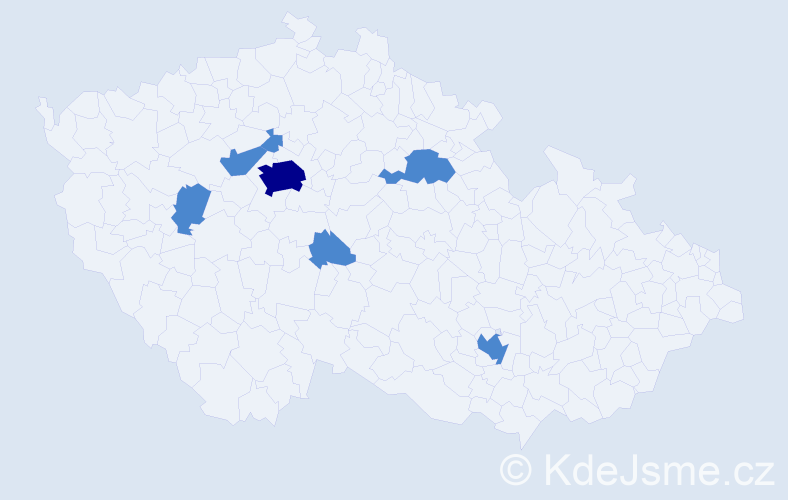 Příjmení: 'Drogomyretskyy', počet výskytů 9 v celé ČR