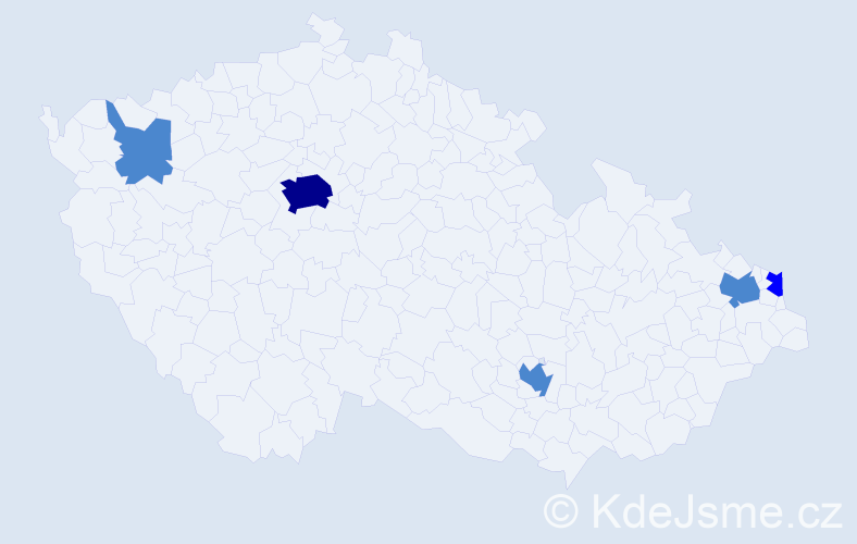 Příjmení: 'Fernándezová', počet výskytů 8 v celé ČR