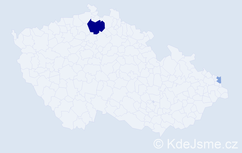 Příjmení: 'Cenger', počet výskytů 10 v celé ČR