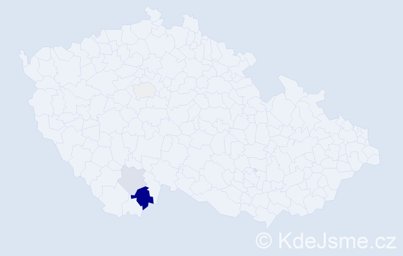 Příjmení: 'Hoffelnerová', počet výskytů 6 v celé ČR