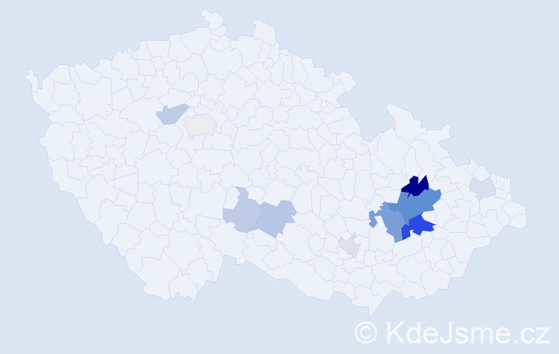 Příjmení: 'Oščádalová', počet výskytů 41 v celé ČR