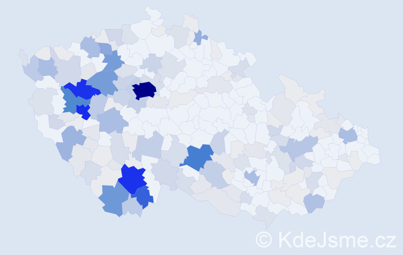Příjmení: 'Lavička', počet výskytů 782 v celé ČR