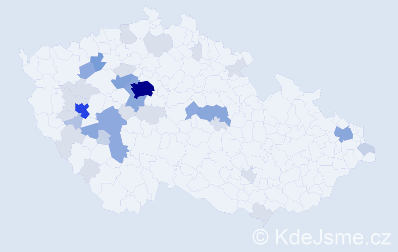 Příjmení: 'Panýrková', počet výskytů 109 v celé ČR
