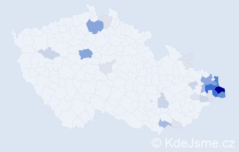 Příjmení: 'Dordová', počet výskytů 129 v celé ČR