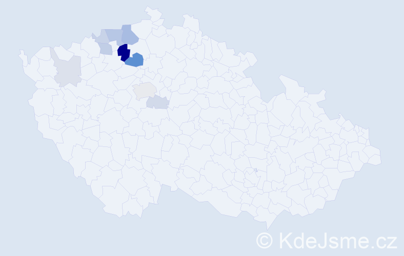 Příjmení: 'Karfilát', počet výskytů 27 v celé ČR
