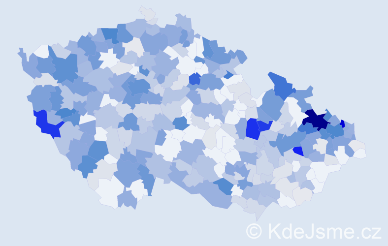 Příjmení: 'Wolfová', počet výskytů 1481 v celé ČR