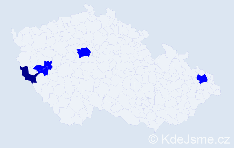 Příjmení: 'Kukuk', počet výskytů 7 v celé ČR