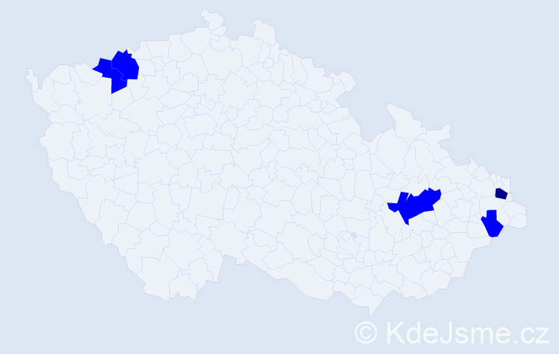 Příjmení: 'Zmitková', počet výskytů 6 v celé ČR