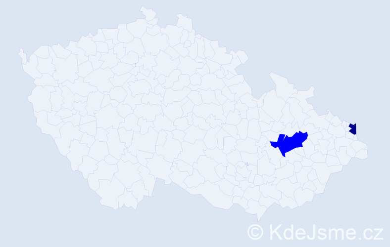 Příjmení: 'Cartelli', počet výskytů 9 v celé ČR