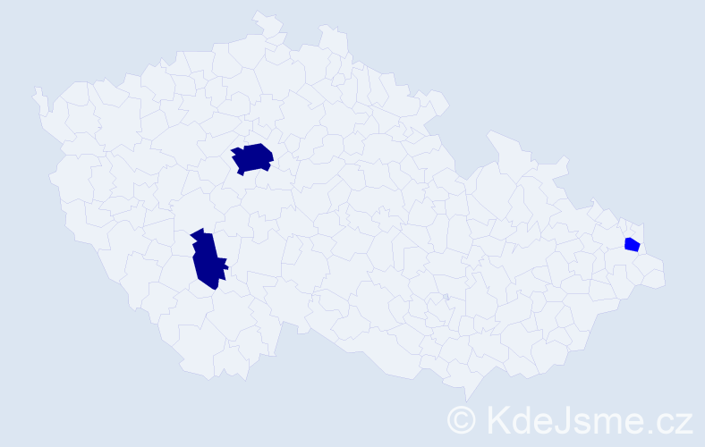 Příjmení: 'Bogola', počet výskytů 8 v celé ČR
