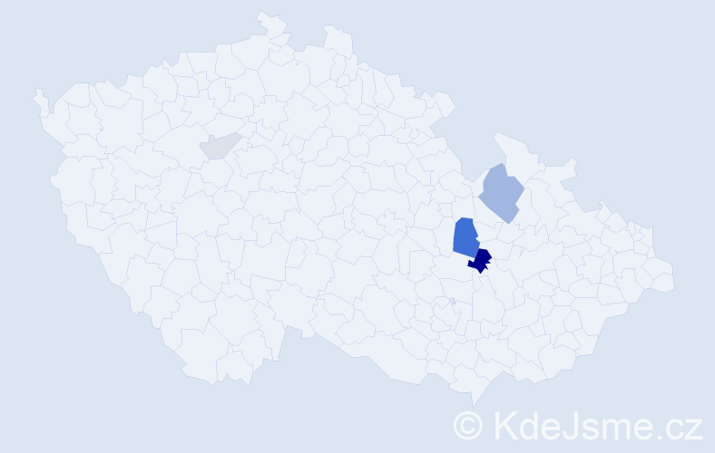 Příjmení: 'Felnerová', počet výskytů 11 v celé ČR
