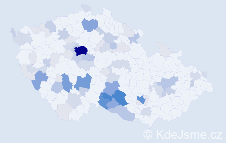 Příjmení: 'Lojda', počet výskytů 248 v celé ČR