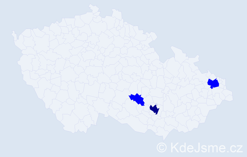 Příjmení: 'Kániová', počet výskytů 4 v celé ČR