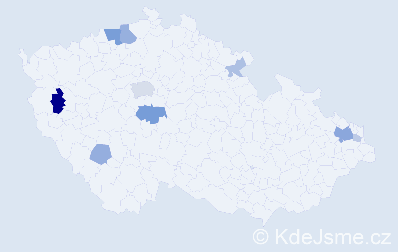 Příjmení: 'Ganajová', počet výskytů 21 v celé ČR