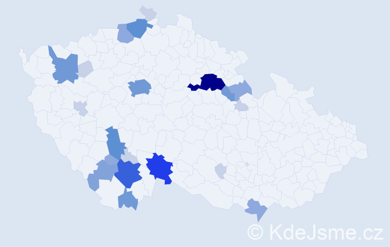 Příjmení: 'Kolešová', počet výskytů 70 v celé ČR