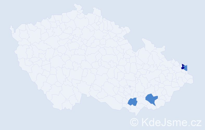 Příjmení: 'Slivenská', počet výskytů 6 v celé ČR