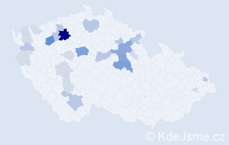 Příjmení: 'Srkal', počet výskytů 74 v celé ČR