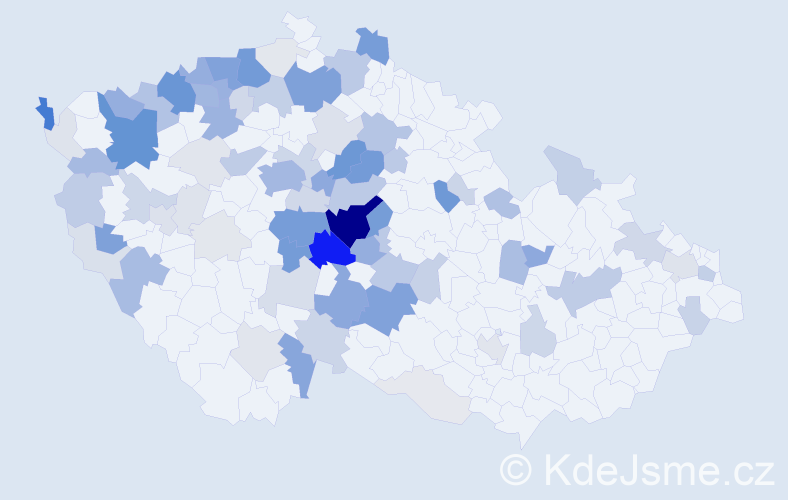 Příjmení: 'Přenosil', počet výskytů 340 v celé ČR