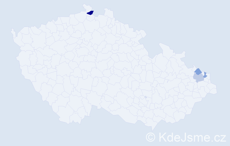 Příjmení: 'Baľová', počet výskytů 6 v celé ČR