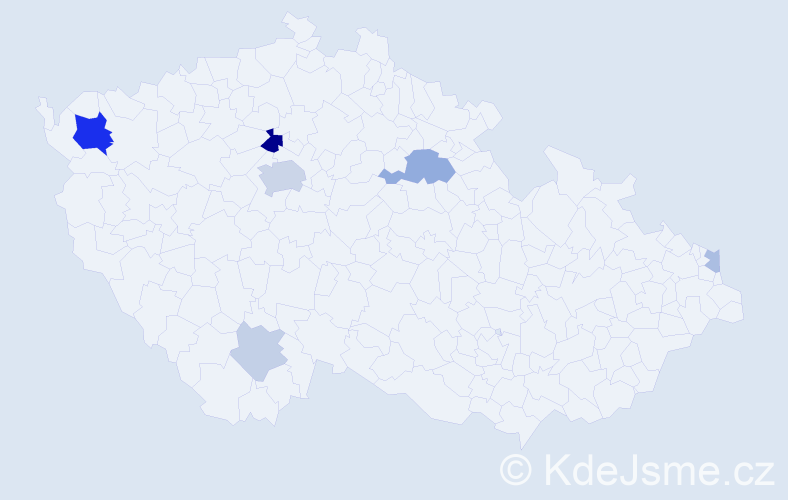 Příjmení: 'Gelbičová', počet výskytů 17 v celé ČR