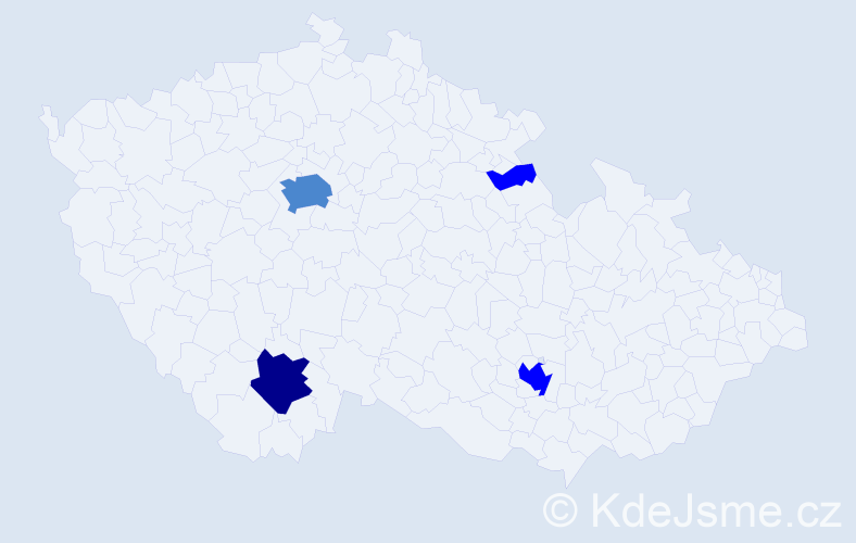 Příjmení: 'Karnišová', počet výskytů 8 v celé ČR