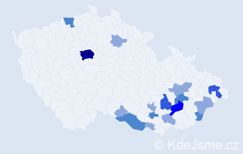 Příjmení: 'Dobíšek', počet výskytů 33 v celé ČR